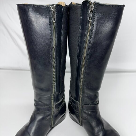 Frye Melissa Gore Inside Zip Tall Riding Boots Black Size 8.5B - Picture 5 of 10